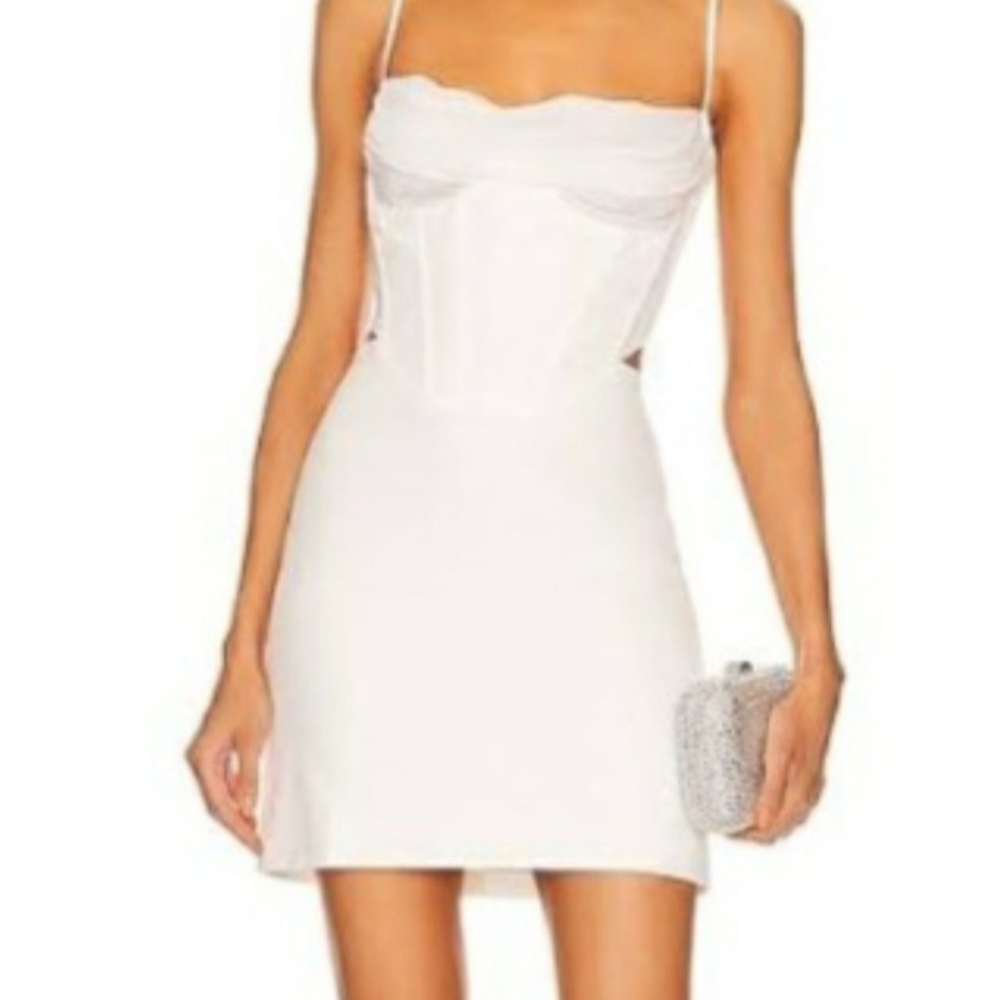 Bardot Martini Corset Mini Dress 12 Orchid White